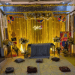 Yellow & Gold "Mehndi Ki Raat" Home Decor Setup