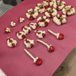 3Jewelry Set  package with Jasmine and Maroon  Flowers theme