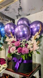 Special bouquet with balloon's & imported flowers
