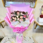 *"Make every moment feel special with our  Elegance Bouquet  Pink & white 🤍 theam best gift for giral s