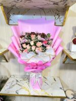*"Make every moment feel special with our  Elegance Bouquet  Pink & white 🤍 theam best gift for giral s - Image 2