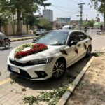 Beautiful 😍 car decor civic is ready for wedding