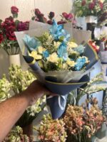 Decent bouquet with blue flowers - Image 3