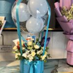 Balloons bouquet with chocolates