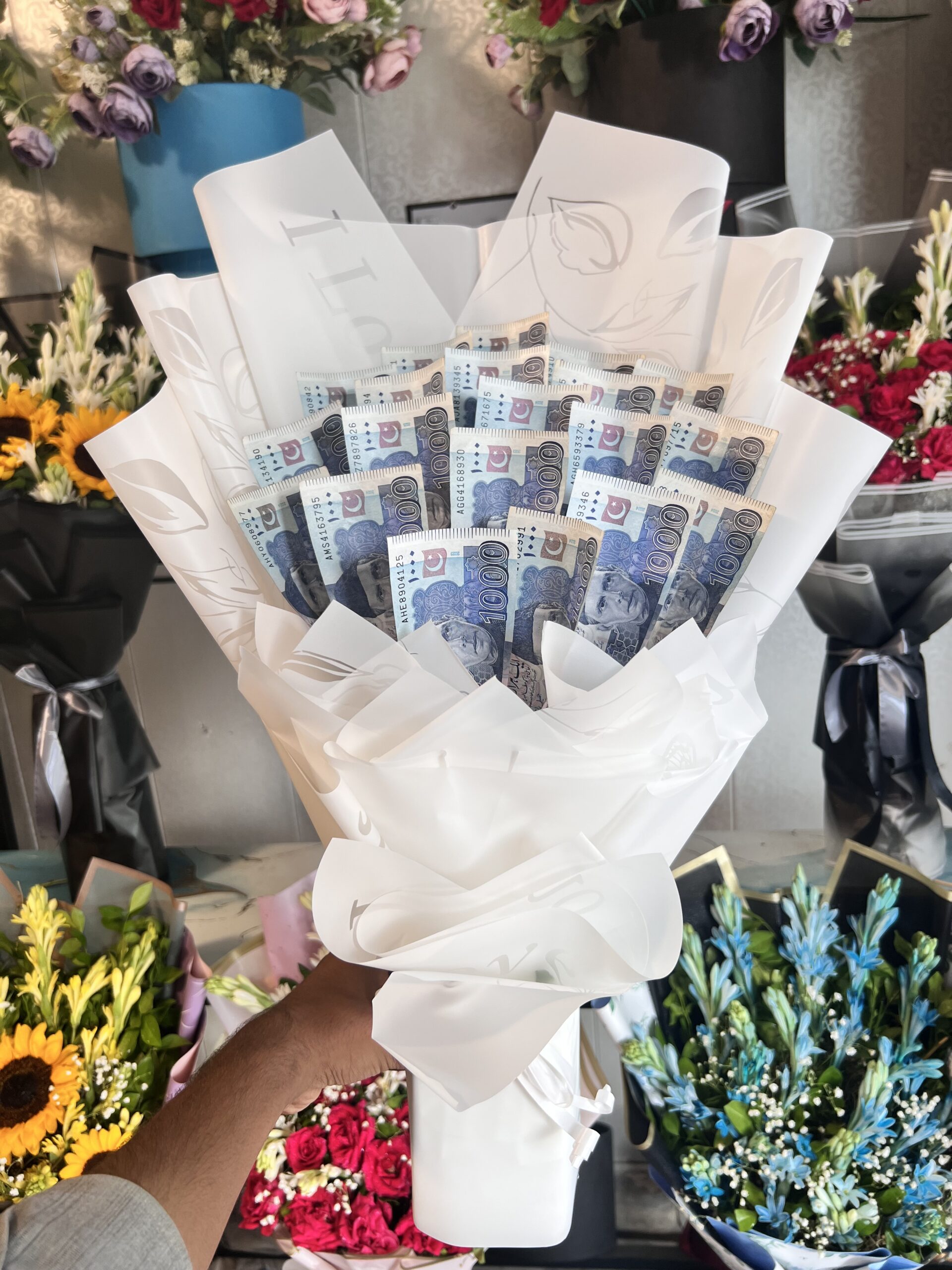 IMG_2594 Money bouquets with different colours & designs - Image 1